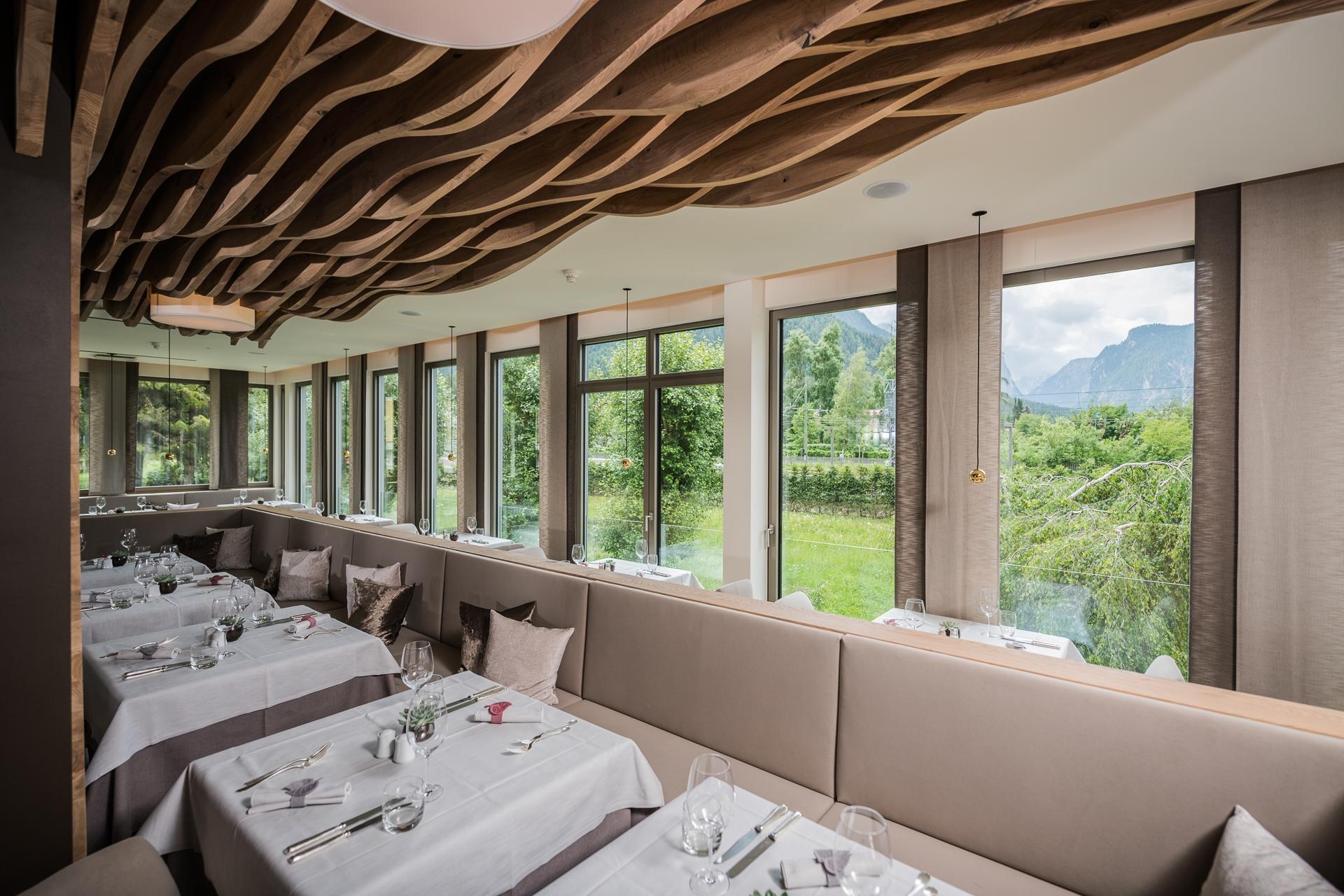 Fine dining Park Hotel Bellevue at Toblach/Dobbiaco in the Dolomites